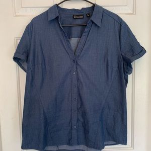 But 2 & get 2 free! Women’s blue button up top